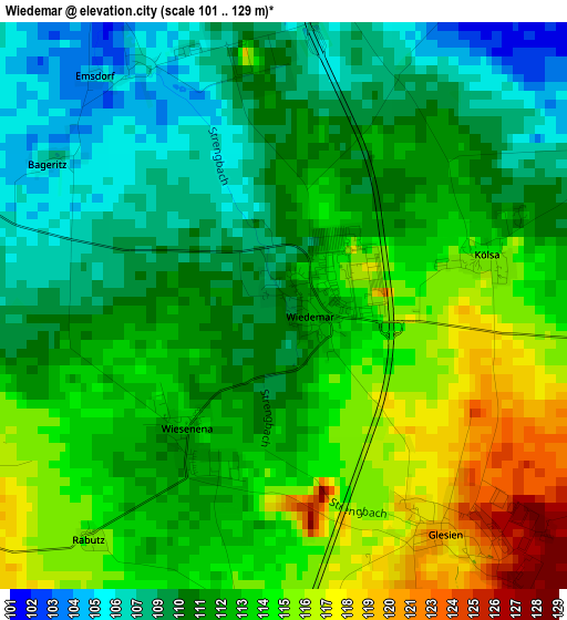 Wiedemar elevation map