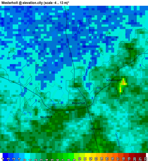 Westerholt elevation map