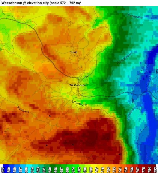 Wessobrunn elevation map