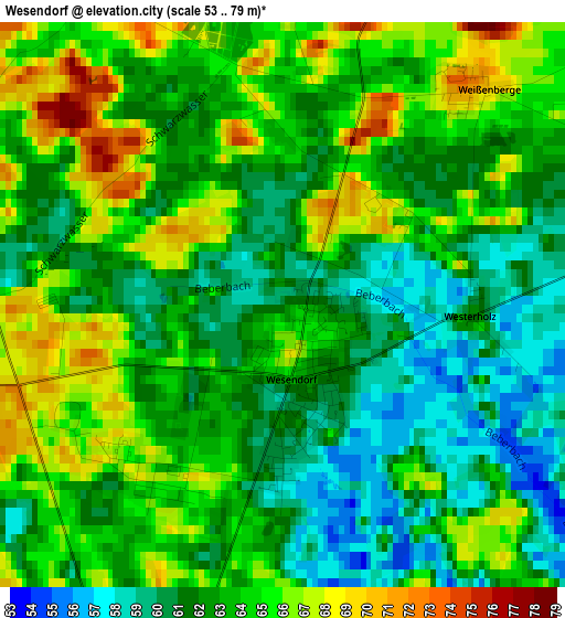 Wesendorf elevation map