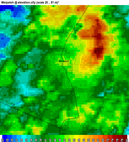 Werpeloh elevation map