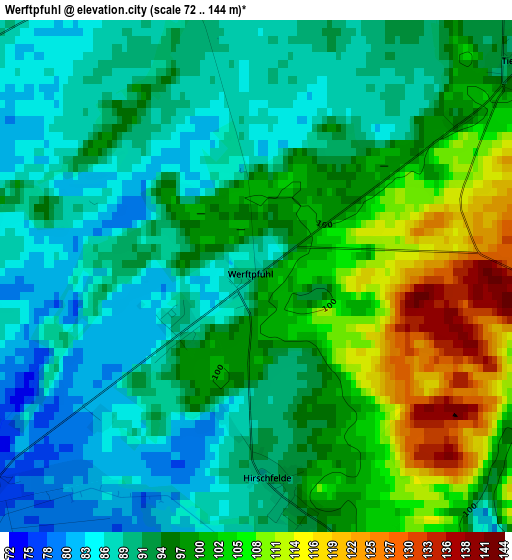 Werftpfuhl elevation map