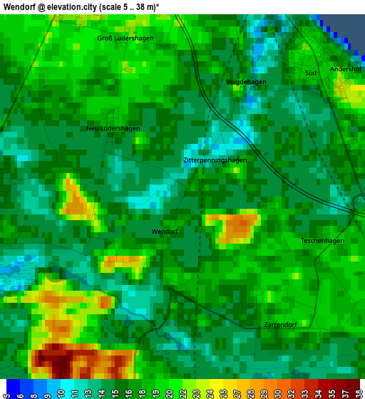 Wendorf elevation map