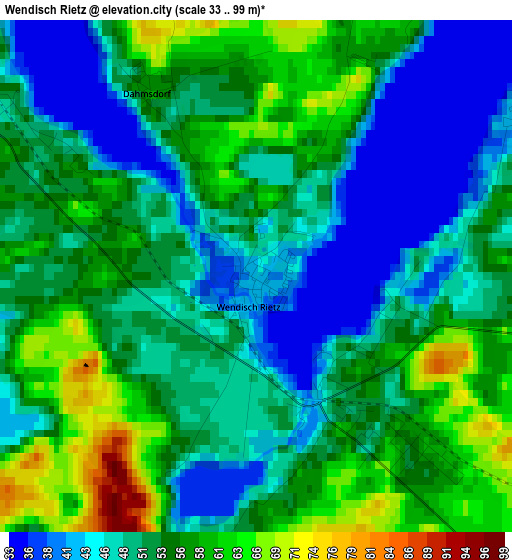 Wendisch Rietz elevation map