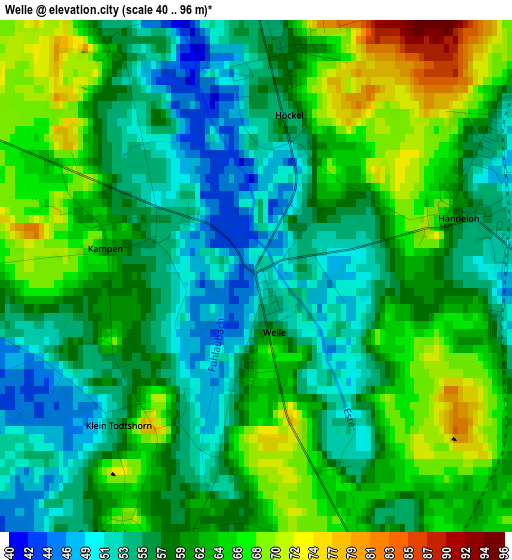 Welle elevation map