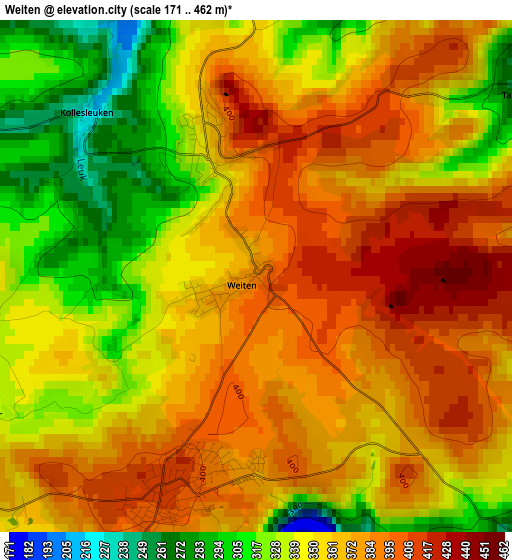 Weiten elevation map