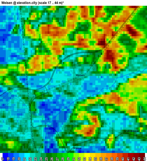 Weisen elevation map