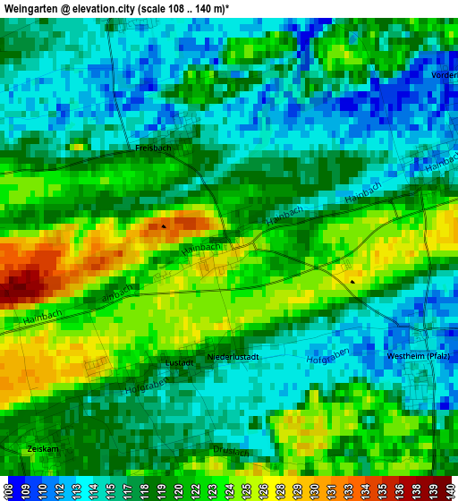 Weingarten elevation map