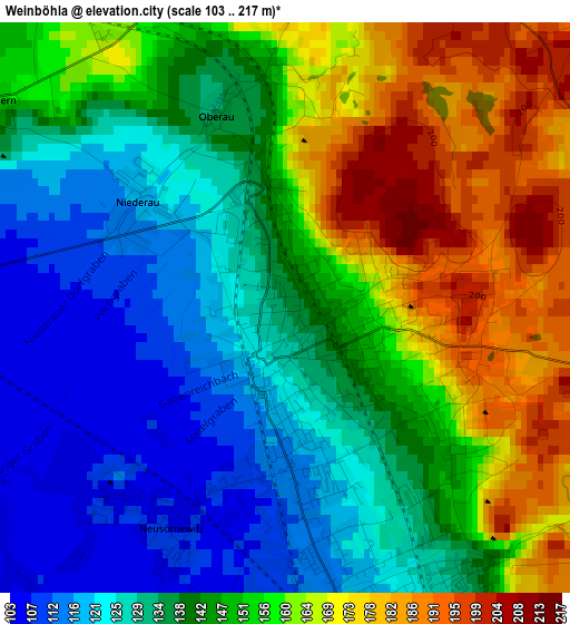 Weinböhla elevation map