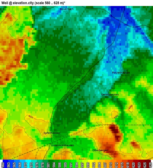 Weil elevation map