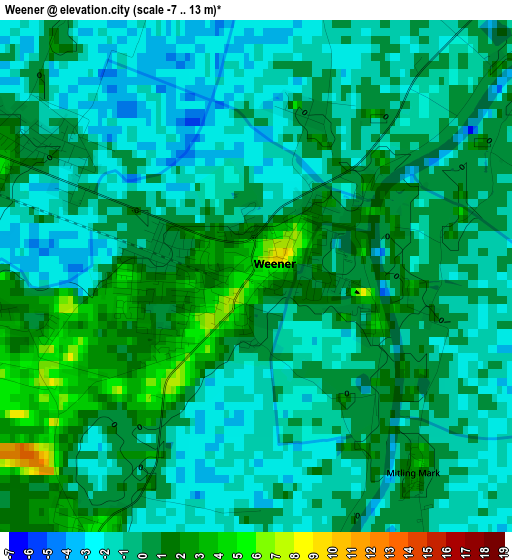 Weener elevation map