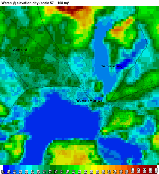 Waren elevation map