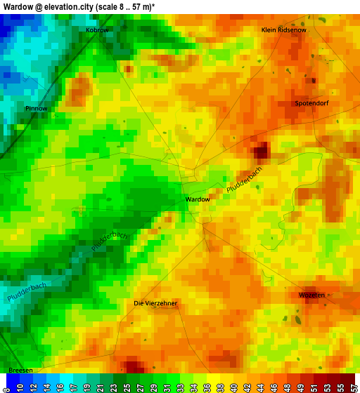 Wardow elevation map