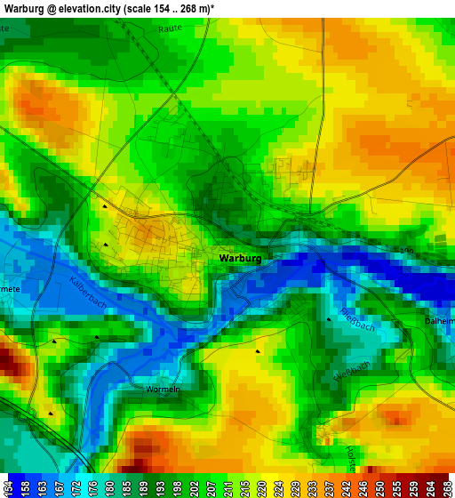 Warburg elevation map