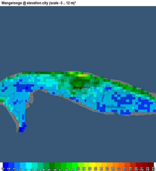 Wangerooge elevation map