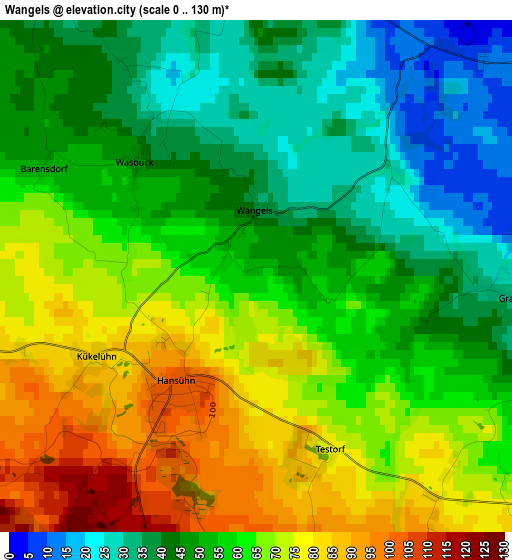 Wangels elevation map