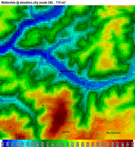 Wallenfels elevation map