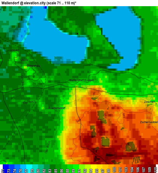 Wallendorf elevation map