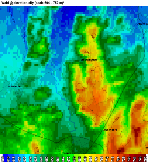 Wald elevation map