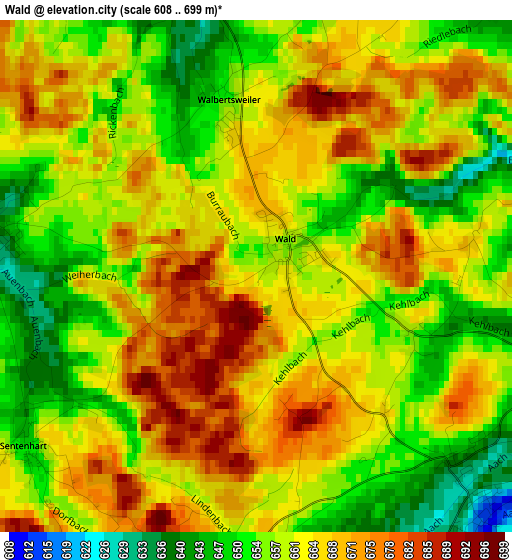 Wald elevation map