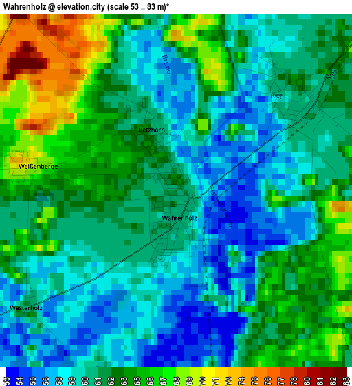 Wahrenholz elevation map