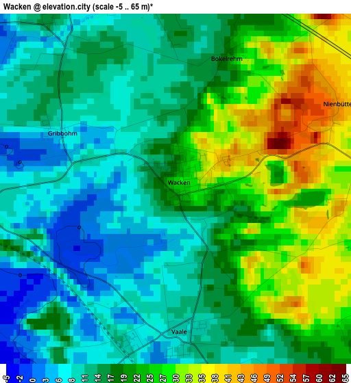 Wacken elevation map