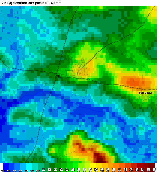 Viöl elevation map