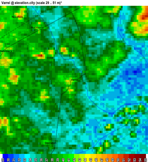 Varrel elevation map