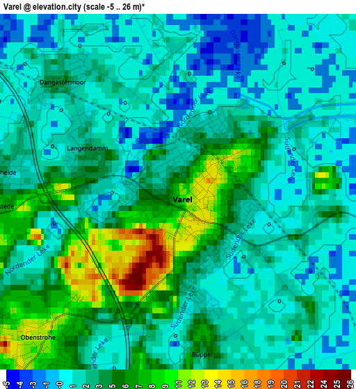 Varel elevation map