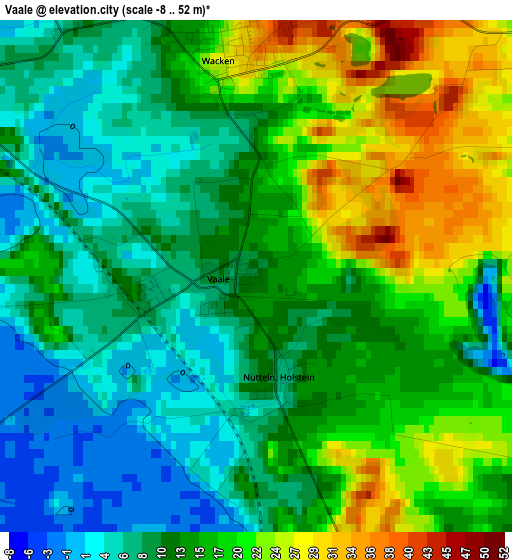 Vaale elevation map