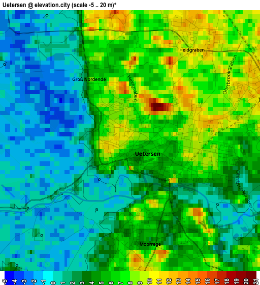 Uetersen elevation map