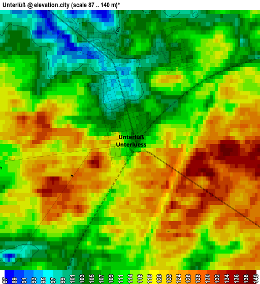 Unterlüß elevation map