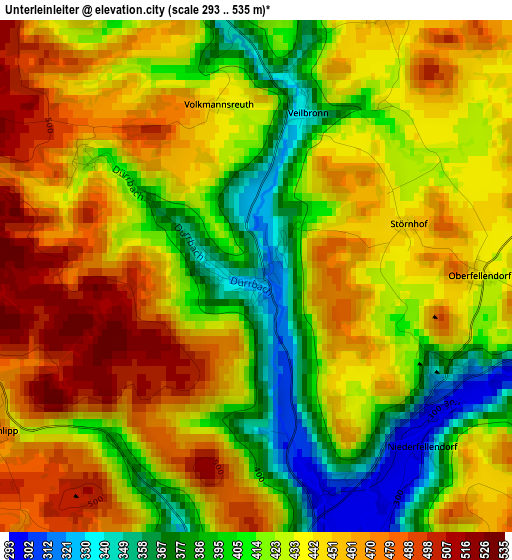 Unterleinleiter elevation map