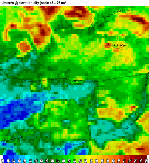 Ummern elevation map