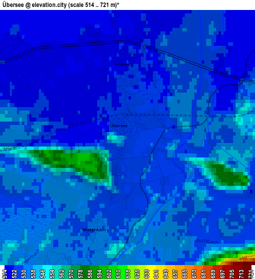 Übersee elevation map