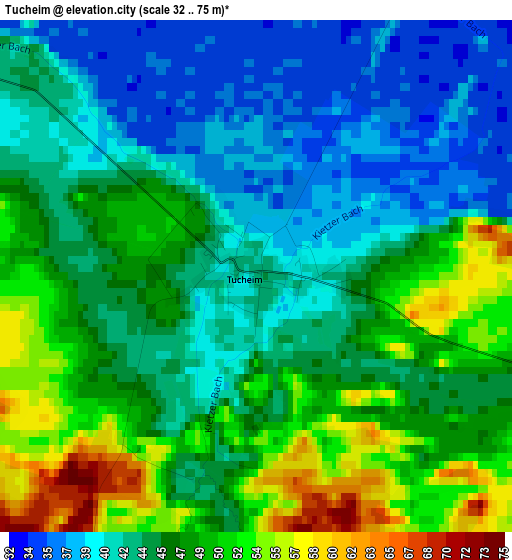 Tucheim elevation map