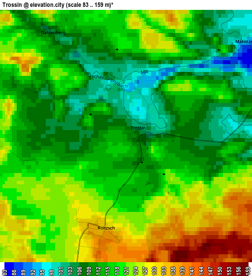 Trossin elevation map