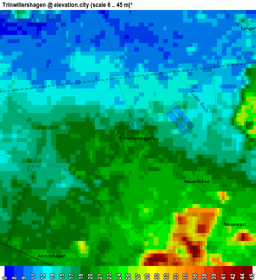 Trinwillershagen elevation map