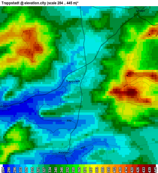 Trappstadt elevation map