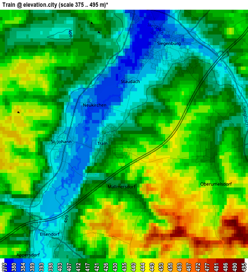 Train elevation map