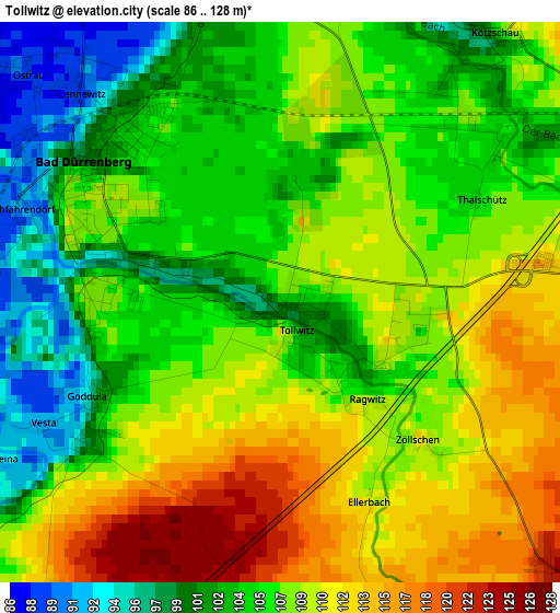 Tollwitz elevation map