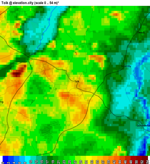 Tolk elevation map