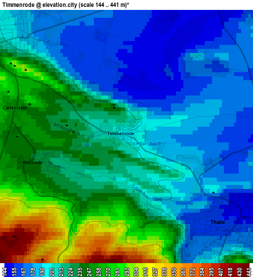 Timmenrode elevation map