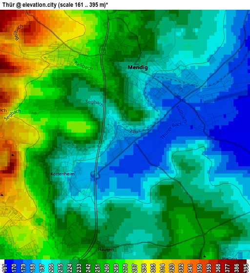 Thür elevation map