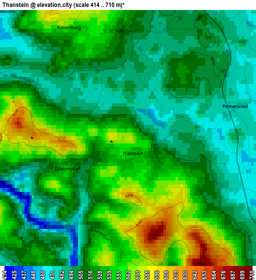 Thanstein elevation map