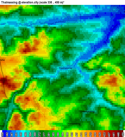 Thalmassing elevation map