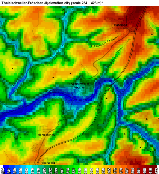 Thaleischweiler-Fröschen elevation map