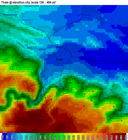 Thale elevation map