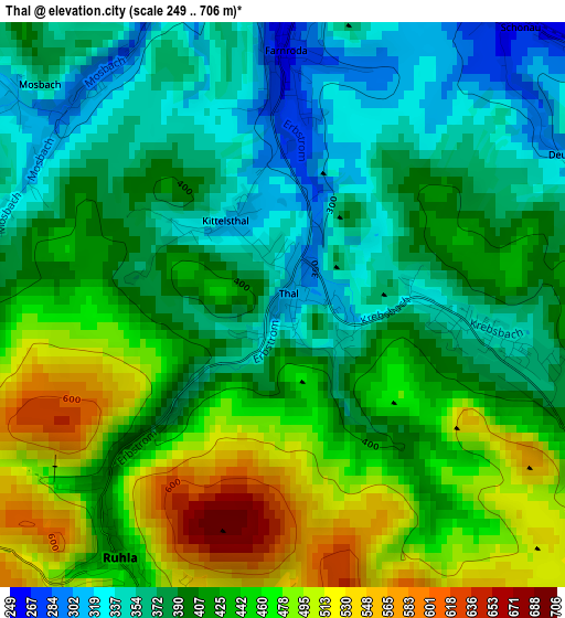 Thal elevation map