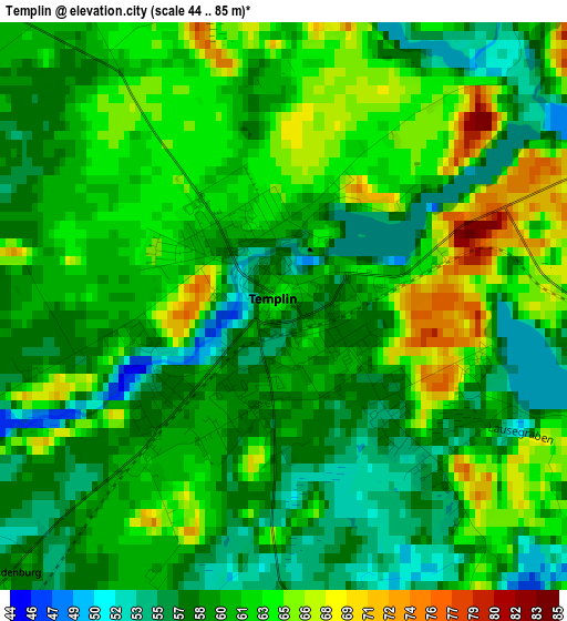 Templin elevation map